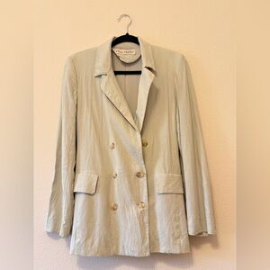 Free People Olivia Light Tan Double-Breasted Blazer. XS